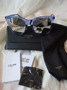 CELINE Blue Acetate Cat-Eye Sunglasses